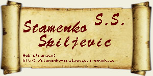Stamenko Špiljević vizit kartica